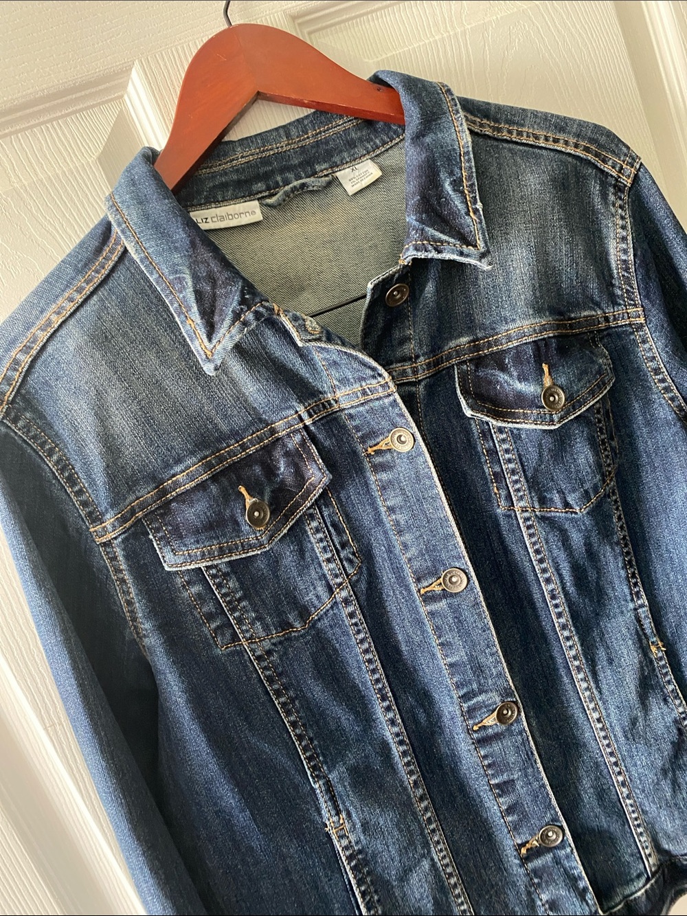 Liz Claiborne Blue Button-Front Denim Jacket XL - Picture 11 of 11